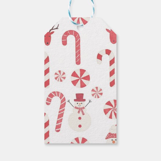 Cute Snowman Cadeaulabel (Achterkant)