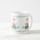 Cute Snowman Christmas | Festive Holiday Koffiemok (Voorkant rechts)