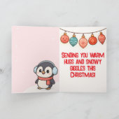 Cute Snowman Christmas Kaart (Binnen)
