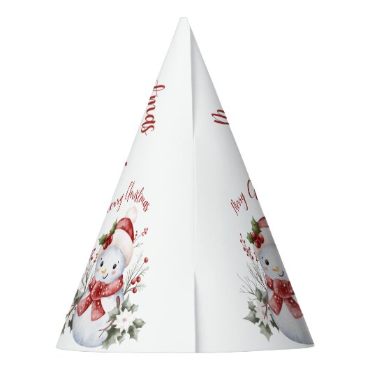 Cute Snowman Christmas Party Hat Feesthoedjes (Achterkant)