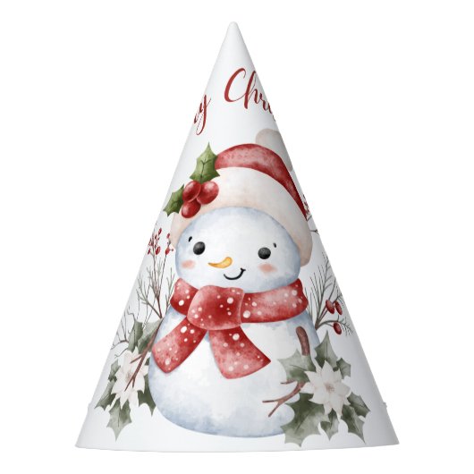 Cute Snowman Christmas Party Hat Feesthoedjes (Voorkant)