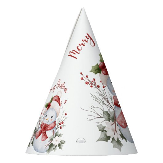 Cute Snowman Christmas Party Hat Feesthoedjes (Links)