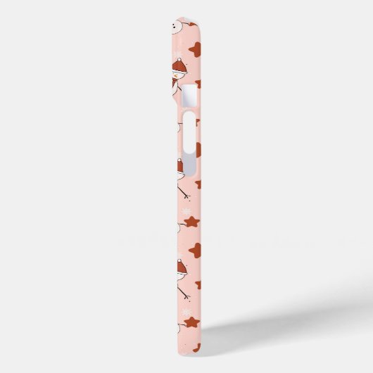 Cute Snowman Christmas Phone Case (Achterkant / Links)