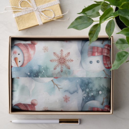 Cute Snowman Christmas  Tissuepapier (Geschenk)