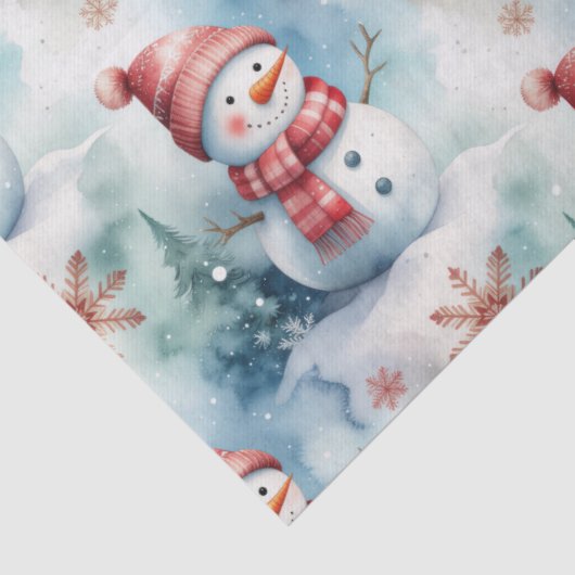 Cute Snowman Christmas  Tissuepapier (Detail)