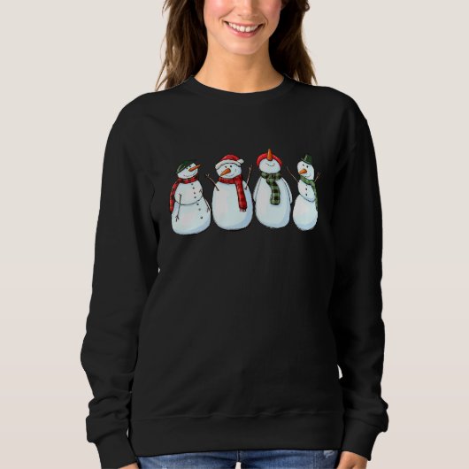 Cute Snowman Christmas Womens Cute For Besties Fri Trui (Voorkant)