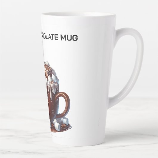 Cute Snowman Cocoa Design Latte Mok (Rechts)