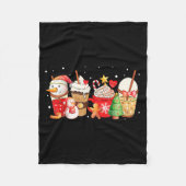 Cute Snowman Coffee Lover Latte Gingerbread Funny  Fleece Deken (Voorkant)