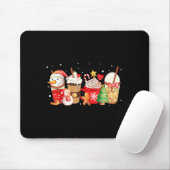 Cute Snowman Coffee Lover Latte Gingerbread Funny  Muismat (Met muis)