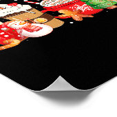 Cute Snowman Coffee Lover Latte Gingerbread Funny Poster (Hoek)