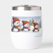 Cute Snowman Coffee Winter Holiday Water Bottle (Voorkant)