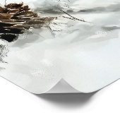 Cute Snowman Couple Christmas Wall Art Poster (Hoek)