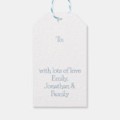 Cute Snowman Cozy Kerstcitaat Cadeaulabel (Achterkant)