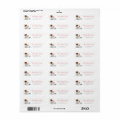 Cute Snowman Dance Return Address Etiket (Full Sheet)