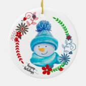 Cute Snowman Decoration kerstboom Ornamenten (Achterkant)