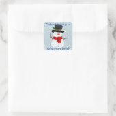 Cute Snowman Design Bookplate Sticker (Tas)