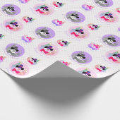 Cute Snowman Designer Star Patterned Cadeaupapier (Hoek)