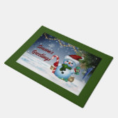 Cute Snowman door Mat (Schuin)
