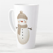 Cute Snowman Drawing Name Christmas Latte Mok (Linkerhoek)