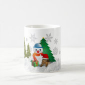Cute Snowman en Mok kerstboomkoffie (Center)
