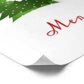 Cute Snowman en  naam Kerstmis Poster (Hoek)