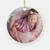 Cute Snowman en Reindeer 1 Kerstmis Keramisch Ornament (Achterkant)