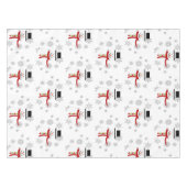 Cute Snowman en Snowflakes Holiday Tablecloth Tafelkleed (Voorkant (Horizontaal))
