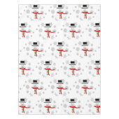 Cute Snowman en Snowflakes Holiday Tablecloth Tafelkleed (Voorkant)