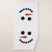 Cute Snowman Face Badhanddoek (Badhanddoek)