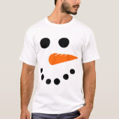 Cute Snowman Face Christmas Design T-shirt (Voorkant)