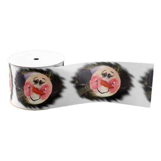 Cute Snowman Face Grosgrain Lint (Spoel)
