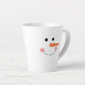 Cute Snowman Face Latte Mok (Rechterhoek)