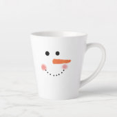 Cute Snowman Face Latte Mok (Rechts)