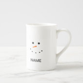 Cute Snowman Face Personalized Mug Porselein Kop (Rechts)