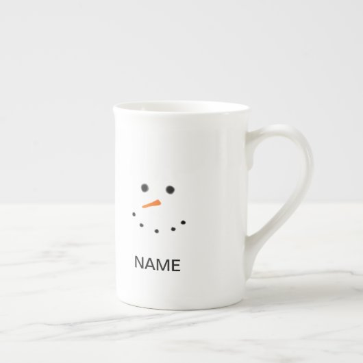 Cute Snowman Face Personalized Mug Porselein Kop (Rechts)