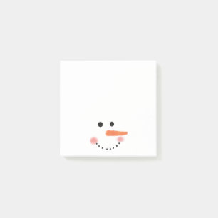 Cute Snowman Face Post-It Notes