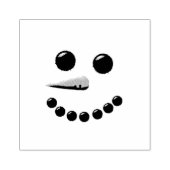 Cute Snowman Face Rubberstempel (Afrduk)