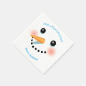 Cute Snowman Face Servetten (Hoek)