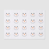 Cute Snowman Face Simple Pattern Tissuepapier (Voorkant)