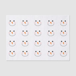 Cute Snowman Face Simple Pattern Tissuepapier