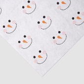 Cute Snowman Face Simple Pattern Tissuepapier (Detail)