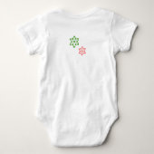 Cute Snowman Face & Snowflake Design Romper (Achterkant)