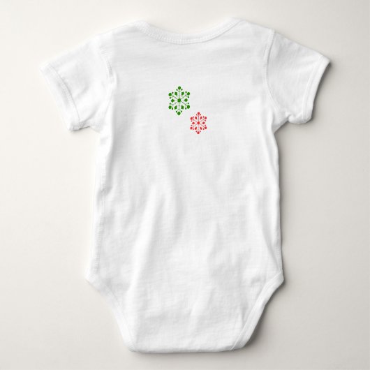 Cute Snowman Face & Snowflake Design Romper (Achterkant)