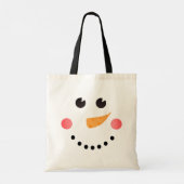 Cute Snowman Face Tote Bag (Achterkant)