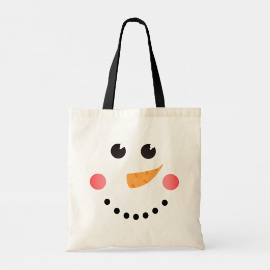 Cute Snowman Face Tote Bag (Achterkant)