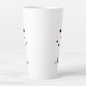 Cute Snowman Face White Kerstmis op persoonlijke t Latte Mok (Voorkant)