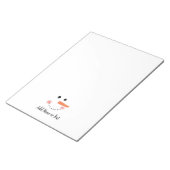 Cute Snowman Face White Winter Gepersonaliseerd Notitieblok (Schuin)