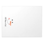 Cute Snowman Face White Winter Gepersonaliseerd Notitieblok (Voorkant)
