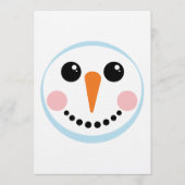 Cute Snowman Face Winter Holiday Design Kaart (Voorkant)