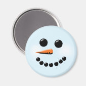 Cute Snowman Face Winter Holiday Snowmen Magneet (Voorkant / Achterkant)